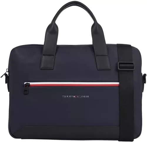Tommy Hilfiger Taschen & Rucksäcke Tommy Hilfiger Herren Laptoptasche Computer Bag mit Reißverschluss, Blau (Space Blue), Einheitsgröße