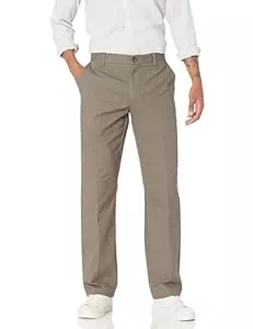 Amazon Essentials Hosen Amazon Essentials Herren Knitterfreie Flatfront-Chinohose mit klassischer Schnitt (erhältlich in Big & Tall)