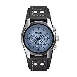 FOSSIL Uhren FOSSIL Herrenuhr Coachman, 45mm Gehäusegröße, Quarz-Chronographenwerk, Echtlederarmband