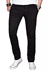 ALESSANDRO SALVARINI Hosen A. Salvarini Herren Designer Chino Stretch Stoff Hose Chinohose Regular Slim mit Elasthananteil