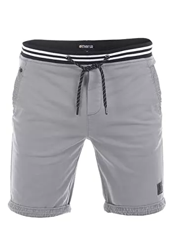 riverso Shorts riverso Herren Shorts RIVMichel Kurze Bermuda Hose Regular Fit Sommer Sport Strand Shorts Tunnelzug Taschen Baumwolle Schwarz Grau Grün Blau Navy Beige S M L XL XXL 3XL 4XL 5XL