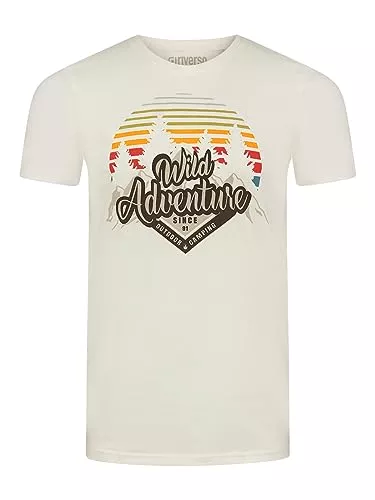 riverso T-Shirts riverso Herren T-Shirt RIVLukas Fotodruck Rundhals O-Neck Kurzarm Shirt Regular Baumwolle Grün Blau Weiß Grau Gelb Türkis S M L XL XXL 3XL 4XL 5XL