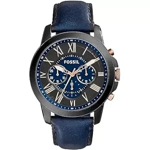 Fossil Uhren Fossil Grant Uhr Für Herren, Quarz-Chronographenwerk, Mit Edelstahl- Oder Lederarmband