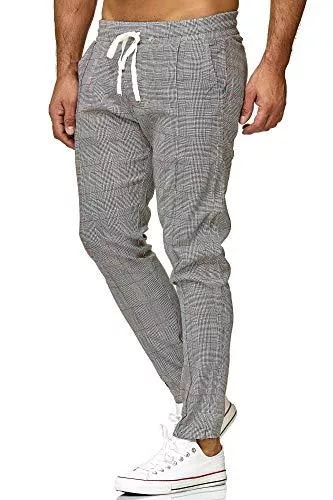 Redbridge Hosen Redbridge Chino-Hose für Herren Freizeithose kariert mit Gummibund Jogg-Pants Casual