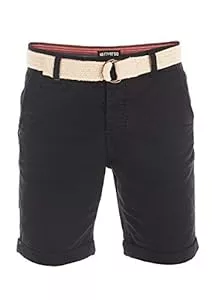 riverso Shorts riverso Chino Shorts Herren mit Gürtel Regular Fit RIVHenry Kurze Hosen Bermuda Shorts Knopfleiste Stretch Blau Navy Rot Grün Orange Beige Grau 30 31 32 33 34 36 38 40 42