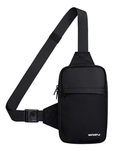 WATERFLY Taschen & Rucksäcke WATERFLY Umhängetasche Crossbody Brusttasche Schultertasche: Sling Bag Tasche Herren Damen Klein Handtasche Crossover Crossbag Schulter Frau Männer Handy Bauch Sportarten Wandern
