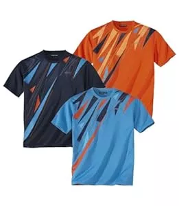 ATLAS FOR MEN T-Shirts ATLAS FOR MEN - 3er-Pack Herren T-Shirts - Rundhalsausschnitt - Kurze Ärmel - Verfügbar in großen Größen von M bis 5XL