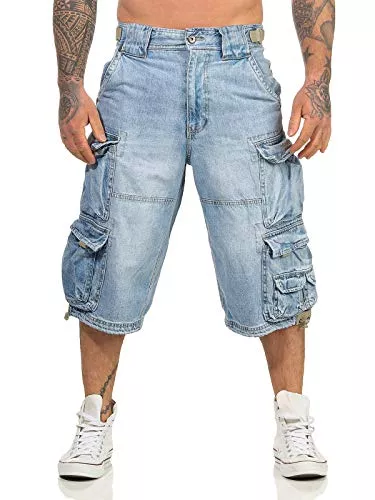 Jet Lag Shorts JET LAG Herren Denim Cargo Shorts Modell 007 B in Light Navy oder Denim Bleached