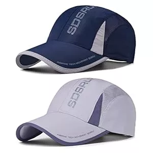 AYPOW Hüte & Mützen AYPOW 2 Pack Unisex Schnell Trocknend Baseball Cap Baseballkappe, Modisches Lässig Atmungsaktiv Mesh Sportkappe, Leichte Faltbare Outdoor-Sportmütze Basecap Sonnenhut Laufmütze für Herren Damen