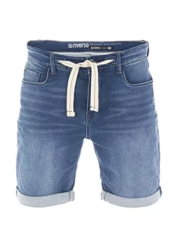 riverso Shorts riverso Herren Jeans Shorts RIVPaul Kurze Hose Sommer Bermuda Stretch Denim Short Sweathose Baumwolle Grau Blau Schwarz w30 w31 w32 w33 w34 w36 w38 w40 w42