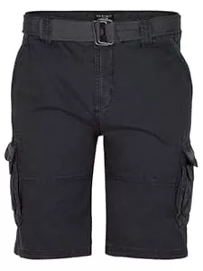 DENIMFY Shorts DENIMFY Cargo Shorts Herren mit Gürtel Regular Fit DFUlli Kurze Hosen Cargoshorts Sommer 100% Baumwolle Beige Grün Blau Grau 30 31 32 33 34 36 38 40 42