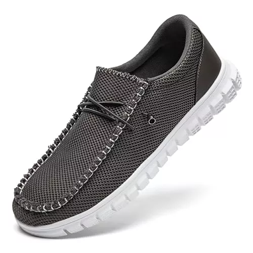 JUEQIBAA Schnürhalbschuhe JUEQIBAA Herren Schuhe Freizeitschuhe Mokassins Bootsschuhe Loafers Slip On Schuhe Sportschuhe Laufschuhe Turnschuhe Slippers Atmungsaktiv Mesh Walkingschuhe