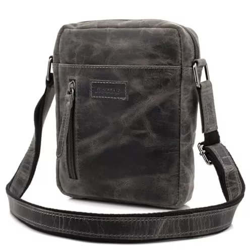 ekavale Taschen & Rucksäcke ekavale Moderne Herren-Umhängetasche aus Büffelleder I Tasche Crossbag Crossbody-Bag Brusttasche Schultertasche Männertasche Männerhandtasche Herren-Handtasche, für Smartphone