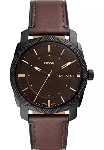 Fossil Uhren FOSSIL Machine Uhr für Herren, Quarzwerk mit Edelstahl- oder Lederarmband