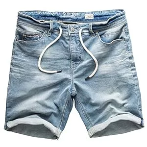 Sublevel Shorts Sublevel Herren Sweat Shorts Kurze Hose Jeans Bermuda Denim Sweatpants Cargo Jogging Jeans Vintage Cargohose Used Look W29 - W42