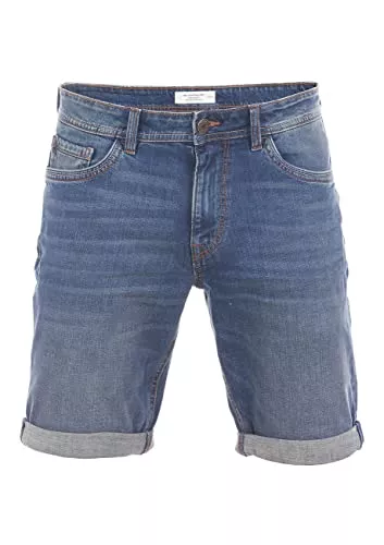 TOM TAILOR Shorts TOM TAILOR Herren Jeans Short Josh Regular Slim Fit kurze Basic Stretch Shorts Baumwolle Bermuda Sommer Hose Denim Blau