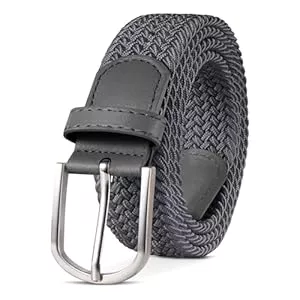 TANGCHAO Gürtel TANGCHAO Stoffgürtel Stretchgürtel Elastik Flechtgürtel Geflochtener und Elastischer Dehnbarer Gürtel für Damen und Herren Breite 3.3cm Länge 90 cm bis 135 cm