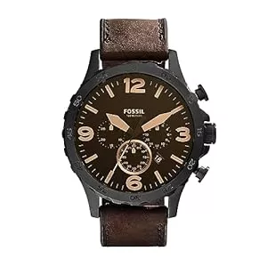 Fossil Uhren Fossil Nate Uhr Für Herren, Quarzwerk Chronograph Mit Edelstahl- Oder Lederarmband