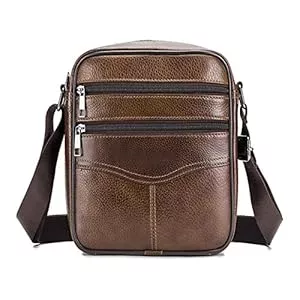 MANNUOSI Taschen & Rucksäcke MANNUOSI Herren Schultertaschen Freizeit Fashion Echtleder Crossbody Tasche