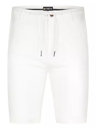 riverso Shorts riverso Leinen Shorts Herren Sommer Regular Fit RIVOliver Kurze Hosen Bermuda Knielang Einfarbig Weiß Blau Navy Beige Schwarz Grün S M L XL XXL 3XL 4XL 5XL