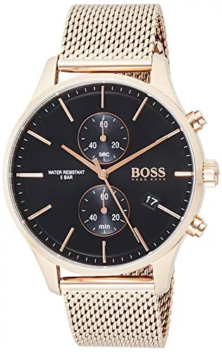 BOSS Uhren BOSS Herren Chronograph Quarz Armbanduhr Associate mit Edelstahlarmband