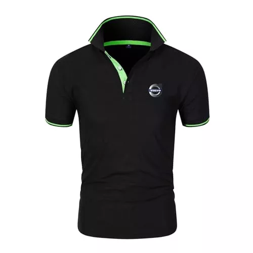JNLACYF Poloshirts Herren Poloshirt T-Shirt für V.o.l.v.o Print Casua T-Shirts Golf Kurzarm Rugby T-Shirt Sport Poloshirts Tops – Geschenk für Teenager