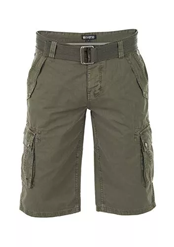 riverso Shorts riverso Cargo Shorts Herren mit Gürtel Regular Fit RIVAnton Kurze Hosen Cargoshorts Sommer 100% Baumwolle Blau Beige Schwarz Grau Grün 30 31 32 33 34 36 38 40 42 44 46