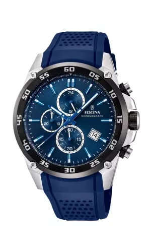 Festina Uhren Festina Unisex Erwachsene Chronograph Quarz Uhr mit Leder Armband F20330/2