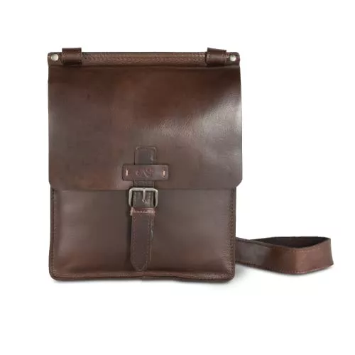 Cas8 Taschen & Rucksäcke Cas8 men EDINBURGH Umhängetasche für Männer LUAN, Herrentasche aus Echtleder (100% vegetabil gegerbtes Rindleder)