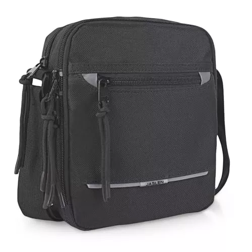 JASLEN Taschen & Rucksäcke JASLEN - Umhängetasche Herren Klein mit verstellbarem riemen - Herren Umhängetasche Klein hergestellt aus hochwertigen Materialien - Dauerhaft Kleine Umhängetasche Herren - Herrentasche Zum Umhängen