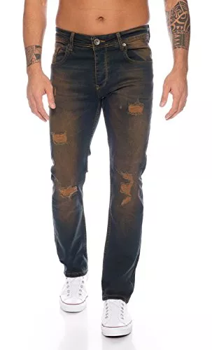 Rock Creek Jeans Rock Creek Herren Jeans Hose Denim Stretch Regular Fit Jeanshose Stonewashed W29-W44