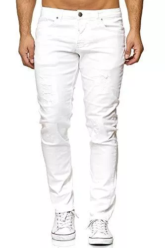Elara Jeans Elara Herren Jeans Destroyed Slim Fit Hose Denim Stretch Chunkyrayan