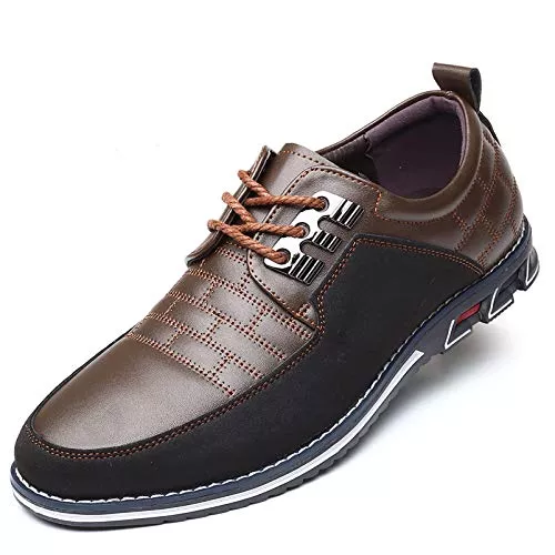 COSIDRAM Schnürhalbschuhe COSIDRAM Herren Schuhe Business Freizeitschuhe Klassische Mokassins Atmungsaktiver Slipper Komfort Wanderschuhe Flache Fahrschuhe EU 40-EU 47