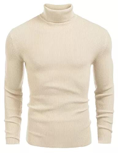 COOFANDY Pullover & Strickmode COOFANDY Herren Rollkragen Pullover Langarmshirt Feinstrick Sweater Rollkragen Freizeit Slim fit Basic Männer Pullover
