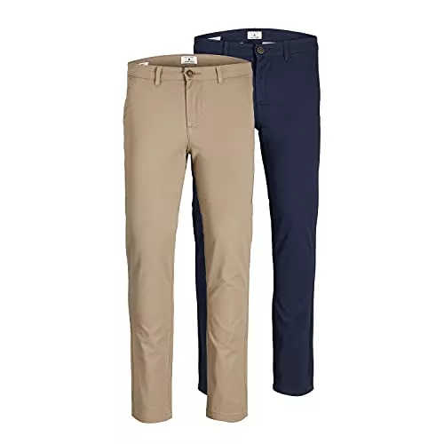 JACK &amp; JONES Hosen JACK &amp; JONES Male Chino Hose 2er-Pack Slim Fit Chino Hose