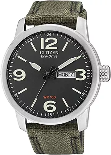 CITIZEN Uhren Citizen Urban Eco Drive BM8470-11E Herren-Armbanduhr, schwarz/grün, Armband