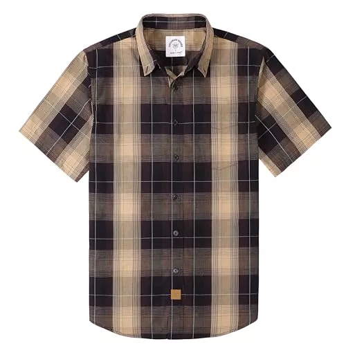 Dubinik Hemden Dubinik®Freizeithemden Für Herren Kurzarmhemd Herren Sommer Arbeitshemden Outdoor Button Down Hemd Herren Kurzarm Regular Fit