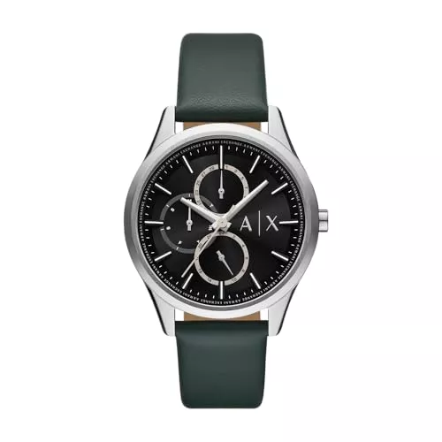 Armani Exchange Uhren Armani Exchange Herren Analog Quarz Uhr mit Leder Armband AX1883