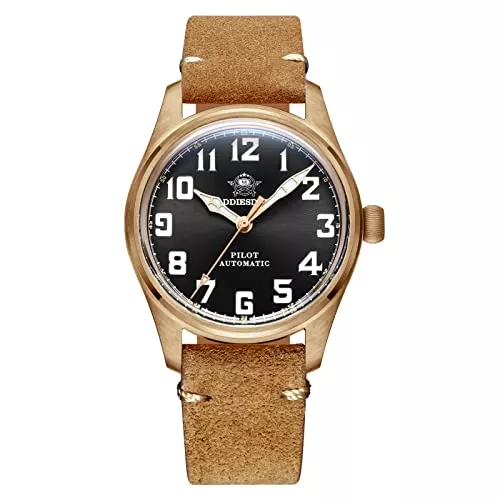 ADDIESDIVE Uhren ADDIESDIVE Bronze Uhren Herren Uhr fliegeruhren Herren analog automatik Uhr Herren AD2114