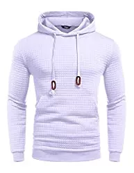 COOFANDY Kapuzenpullover COOFANDY Herren Kapuzenpullover Hipster Gym Langarm Kordelzug Karierten Jacquard Pullover Hoodies