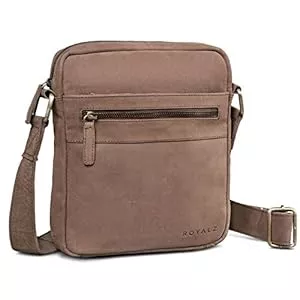 ROYALZ Taschen & Rucksäcke ROYALZ 'Trenton' Umhängetasche Leder Herren Klein Vintage Design Seitentasche Männer Schultertasche Ledertasche zum Umhängen
