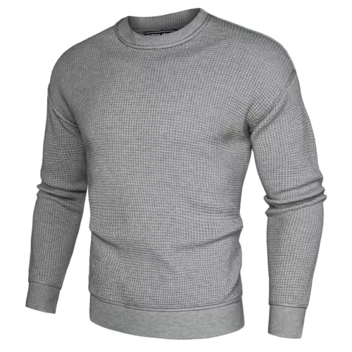 PJ PAUL JONES Pullover & Strickmode PJ PAUL JONES Herren Pullover mit Rundhals Langarm Waffelmuster Strickpullover