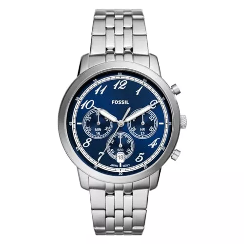 Fossil Uhren FOSSIL Neutra Uhr für Herren, Chronographenwerk mit Edelstahl- oder Lederarmband