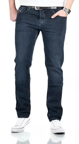 ALESSANDRO SALVARINI Jeans ALESSANDRO SALVARINI Jeans Herren Regular Fit Stretch - Männer Hosen Denim - 98% Baumwolle, 5 Taschen, Knopfleiste, Hose lang
