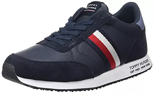 Tommy Hilfiger Sneaker & Sportschuhe Tommy Hilfiger Herren Runner Lo Leather Mix Sneaker