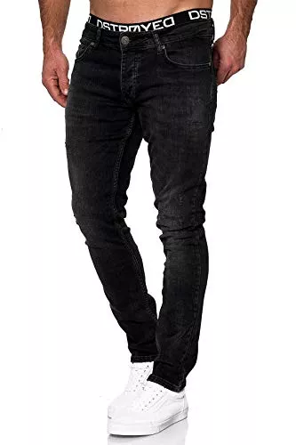 MERISH Jeans MERISH Jeans Herren Slim Fit Stretch Jeanshose Designer Hose Denim 9148-2100